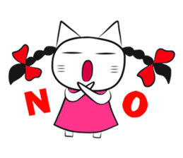 pigtails cat girl sticker #8546560