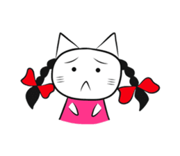 pigtails cat girl sticker #8546566