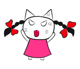 pigtails cat girl sticker #8546568