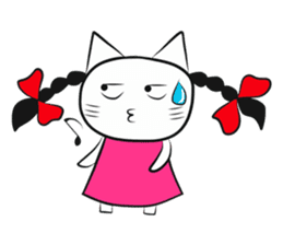 pigtails cat girl sticker #8546569