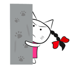 pigtails cat girl sticker #8546570