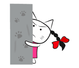pigtails cat girl sticker #8546570