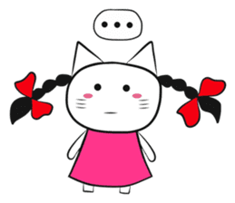 pigtails cat girl sticker #8546572