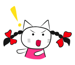 pigtails cat girl sticker #8546577