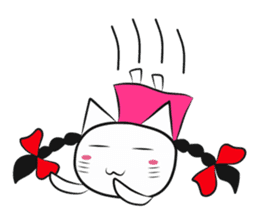 pigtails cat girl sticker #8546582