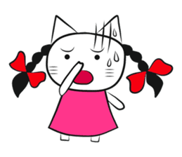 pigtails cat girl sticker #8546584