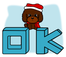 Pretty poodle(Winter) sticker #8546626