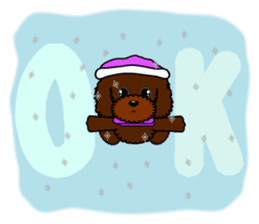 Pretty poodle(Winter) sticker #8546627