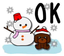 Pretty poodle(Winter) sticker #8546628