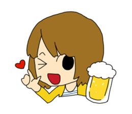 girl sticker yoko sticker #8546994