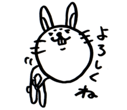 white white rabbit stickers sticker #8547427