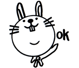 white white rabbit stickers sticker #8547428