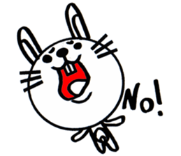 white white rabbit stickers sticker #8547429