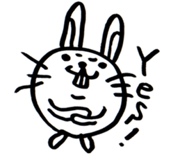 white white rabbit stickers sticker #8547430