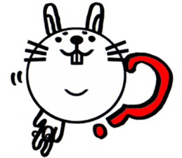 white white rabbit stickers sticker #8547439