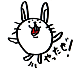 white white rabbit stickers sticker #8547461