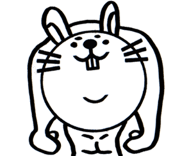 white white rabbit stickers sticker #8547463