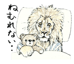 Grumpy Lion Gentleman sticker #8547872
