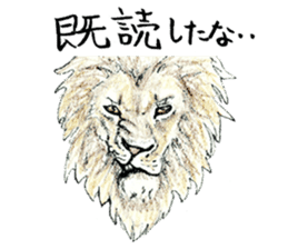 Grumpy Lion Gentleman sticker #8547890