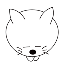 Only a face is mew. sticker #8548150