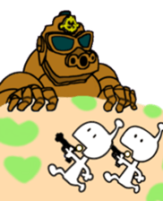 Aliens from the planet PM sticker #8550013