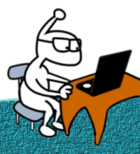 Aliens from the planet PM sticker #8550015