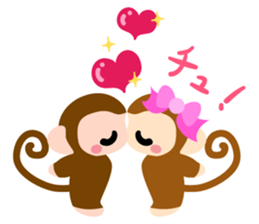 Cute Cute Monkey Sticker sticker #8550608