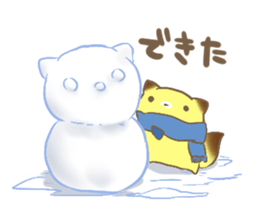 Daily life of the fox of winter sticker #8550676