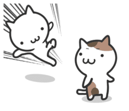 Cat moves, and I think it's seen. sticker #8550775