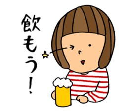Beer loves girl sticker #8551051