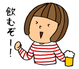 Beer loves girl sticker #8551052