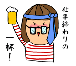 Beer loves girl sticker #8551076