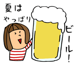 Beer loves girl sticker #8551082
