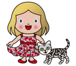 EMA and AMERI (A Girl and Her Cat) sticker #8551211