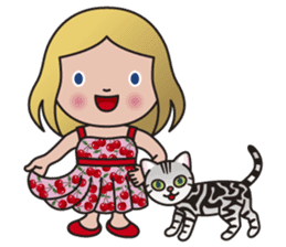 EMA and AMERI (A Girl and Her Cat) sticker #8551211