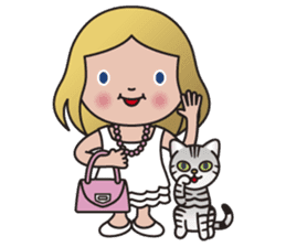 EMA and AMERI (A Girl and Her Cat) sticker #8551212