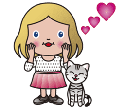 EMA and AMERI (A Girl and Her Cat) sticker #8551214