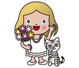 EMA and AMERI (A Girl and Her Cat) sticker #8551216