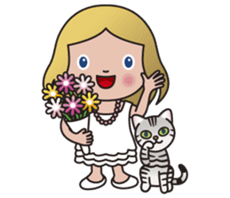 EMA and AMERI (A Girl and Her Cat) sticker #8551216