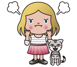 EMA and AMERI (A Girl and Her Cat) sticker #8551218