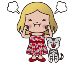 EMA and AMERI (A Girl and Her Cat) sticker #8551219