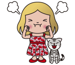 EMA and AMERI (A Girl and Her Cat) sticker #8551219