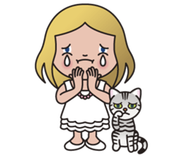 EMA and AMERI (A Girl and Her Cat) sticker #8551224