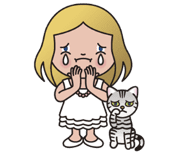 EMA and AMERI (A Girl and Her Cat) sticker #8551224