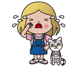 EMA and AMERI (A Girl and Her Cat) sticker #8551225