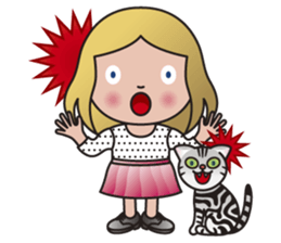 EMA and AMERI (A Girl and Her Cat) sticker #8551226