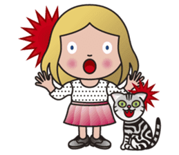 EMA and AMERI (A Girl and Her Cat) sticker #8551226