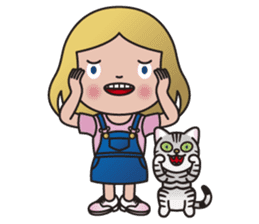 EMA and AMERI (A Girl and Her Cat) sticker #8551229