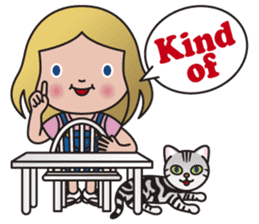 EMA and AMERI (A Girl and Her Cat) sticker #8551233