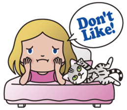 EMA and AMERI (A Girl and Her Cat) sticker #8551235